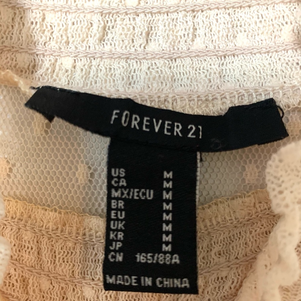 F21 cream lace blouse - Picture 3 of 7